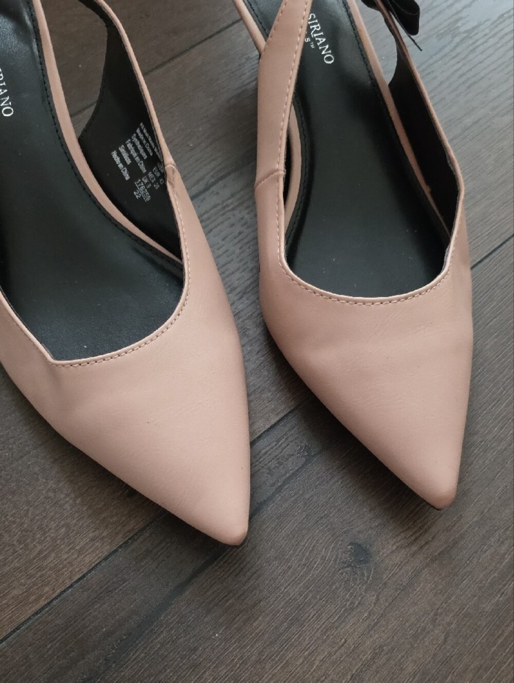 Christian Siriano Blush Pink Pointed Slingback Pumps Kitten Heel - Picture 4 of 9